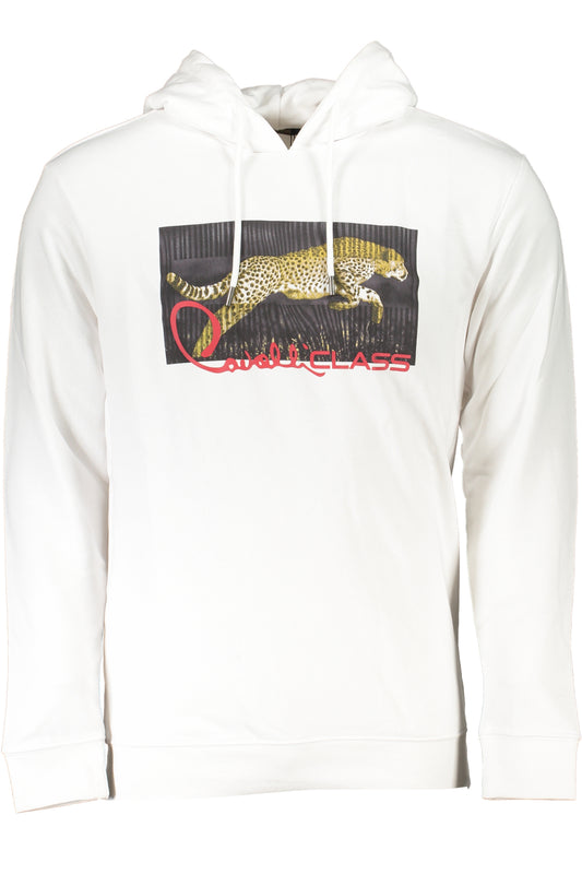 SWEAT-SHIRT SANS FERMETURE ÉCLAIR BLANC POUR HOMMES CAVALLI CLASS - CAVALLI CLASS