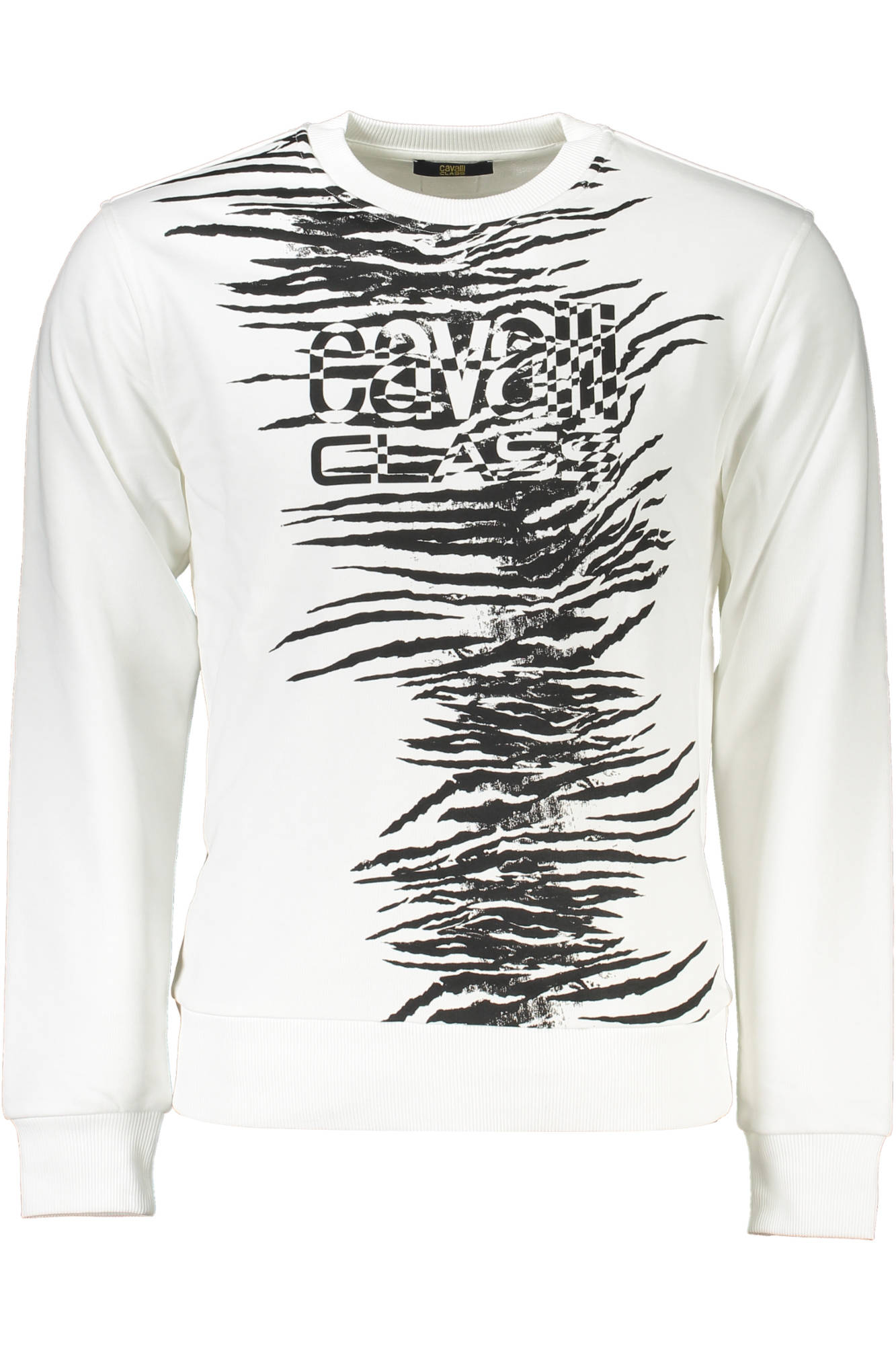 Sweat-shirt Cavalli Class sans fermeture éclair pour homme, blanc - CAVALLI CLASS