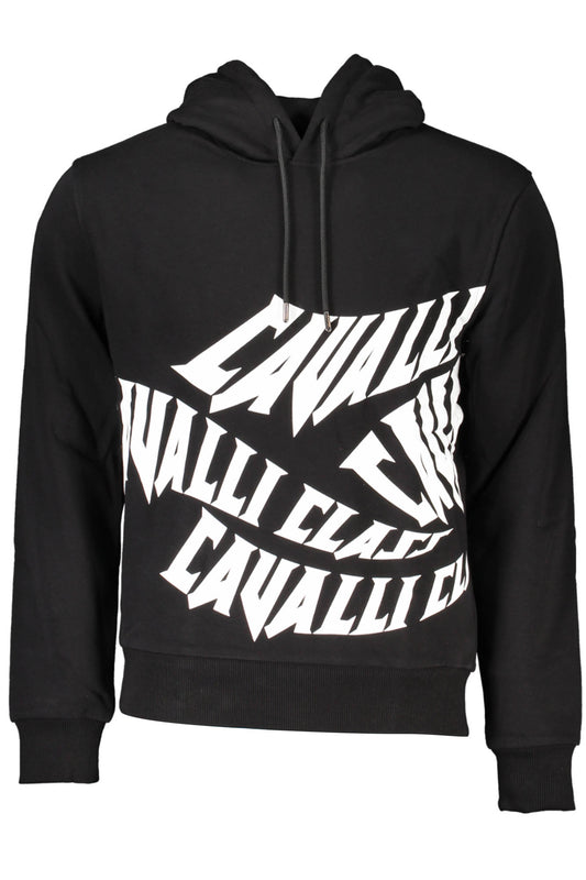CAVALLI CLASS SWEAT SANS ZIP NOIR HOMME - CAVALLI CLASS