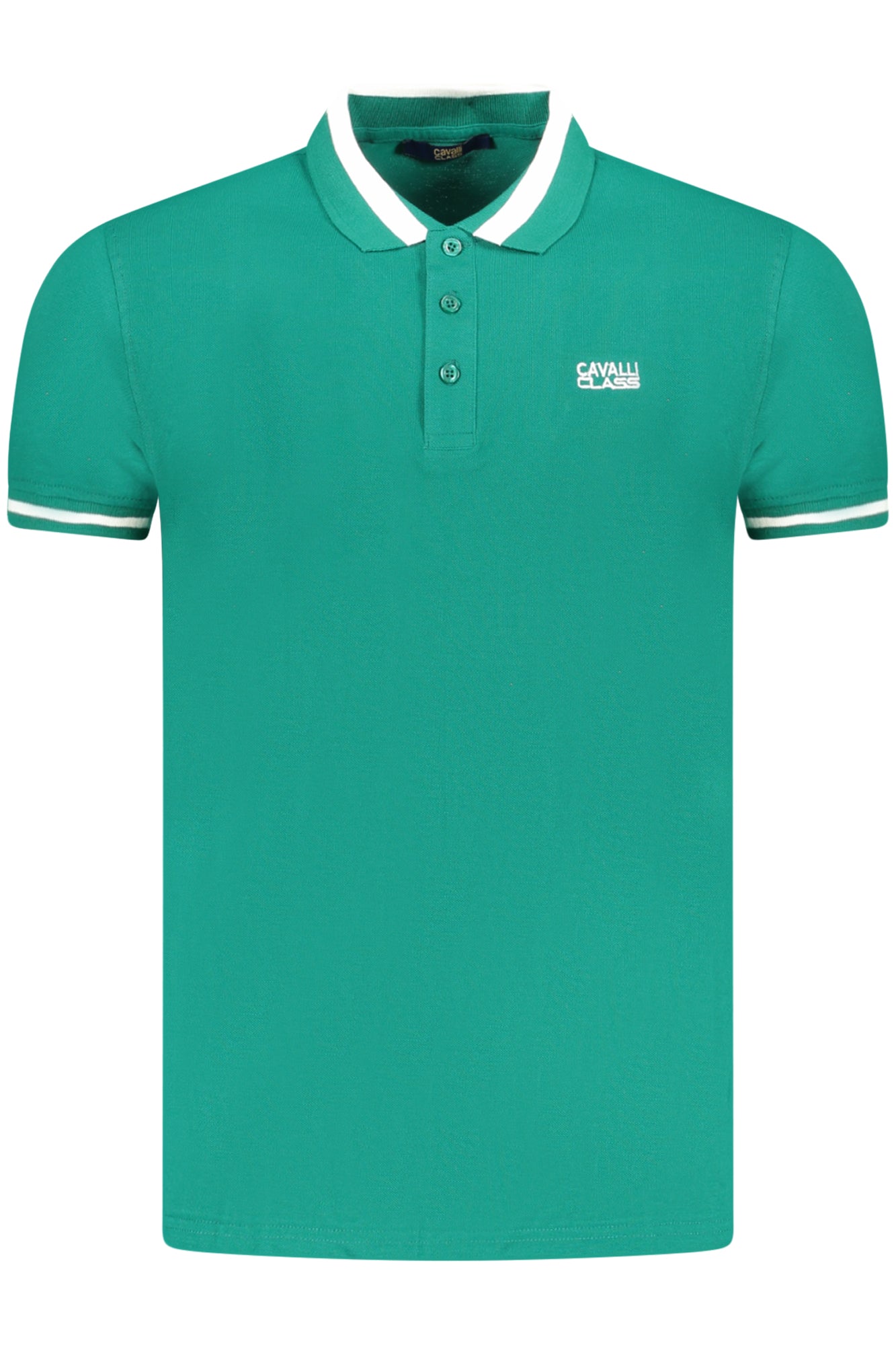 CAVALLI CLASS POLO MANCHES COURTES HOMME VERT - CAVALLI CLASS