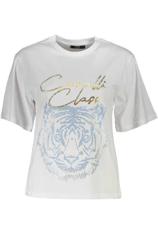 T-SHIRT À MANCHES COURTES CAVALLI CLASS FEMME BLANC - CAVALLI CLASS