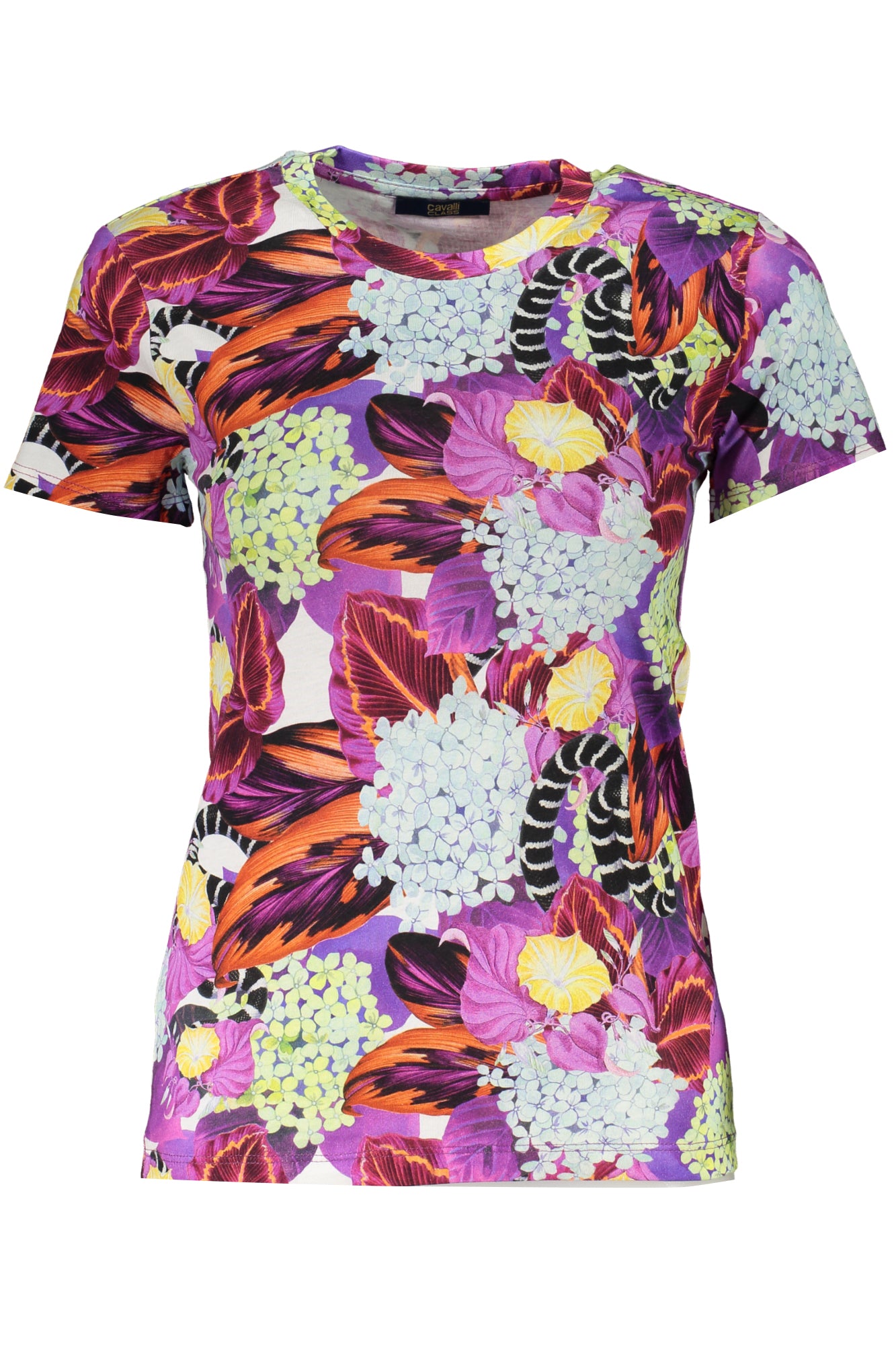T-SHIRT À MANCHES COURTES FEMME CAVALLI CLASS VIOLET - CAVALLI CLASS