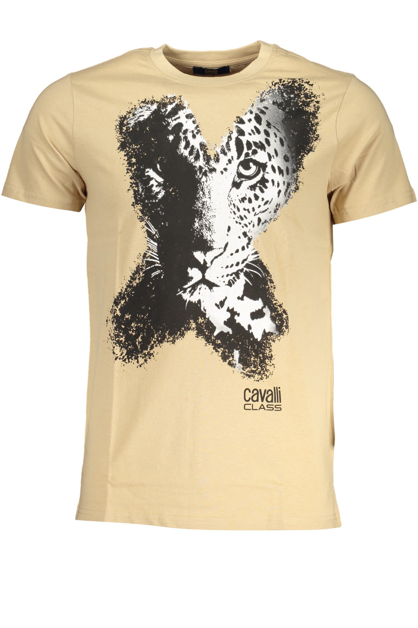T-SHIRT MANCHES COURTES HOMME CAVALLI CLASS BEIGE - CAVALLI CLASS