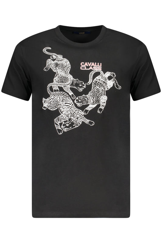 T-SHIRT À MANCHES COURTES CAVALLI CLASS HOMME NOIR - CAVALLI CLASS