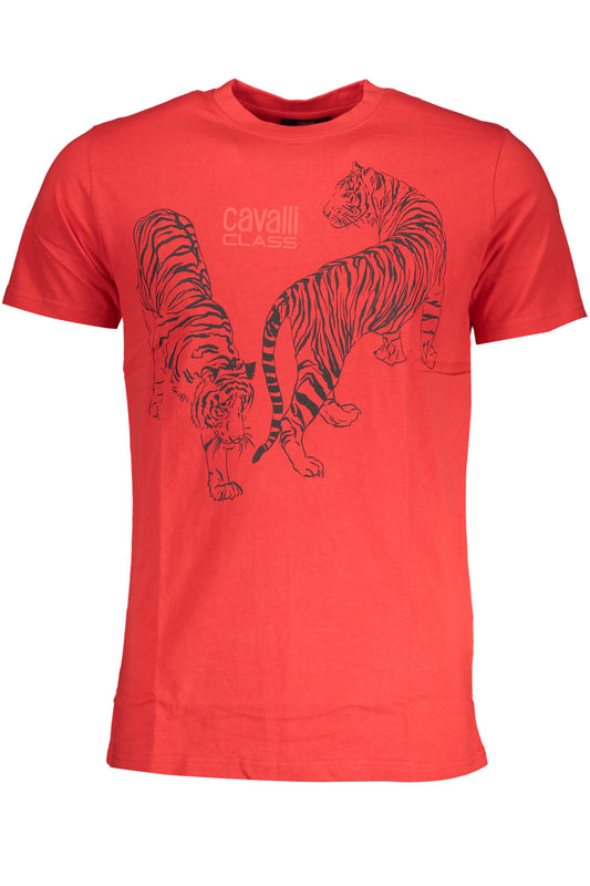 CAVALLI T-SHIRT MANCHES COURTES HOMME CLASS ROUGE - CAVALLI CLASS