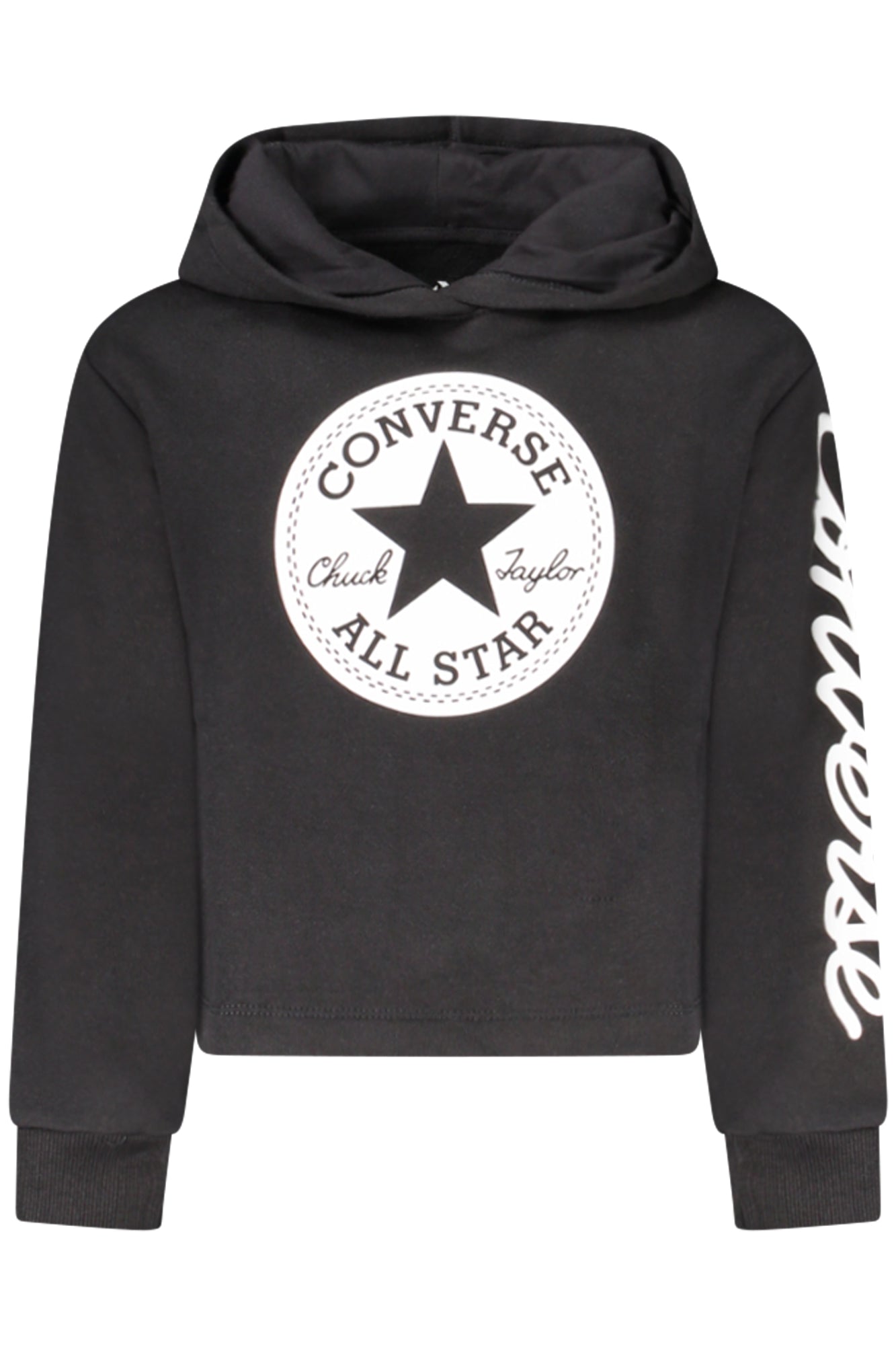 Sweat à capuche zippé Converse pour fille, noir - CONVERSE