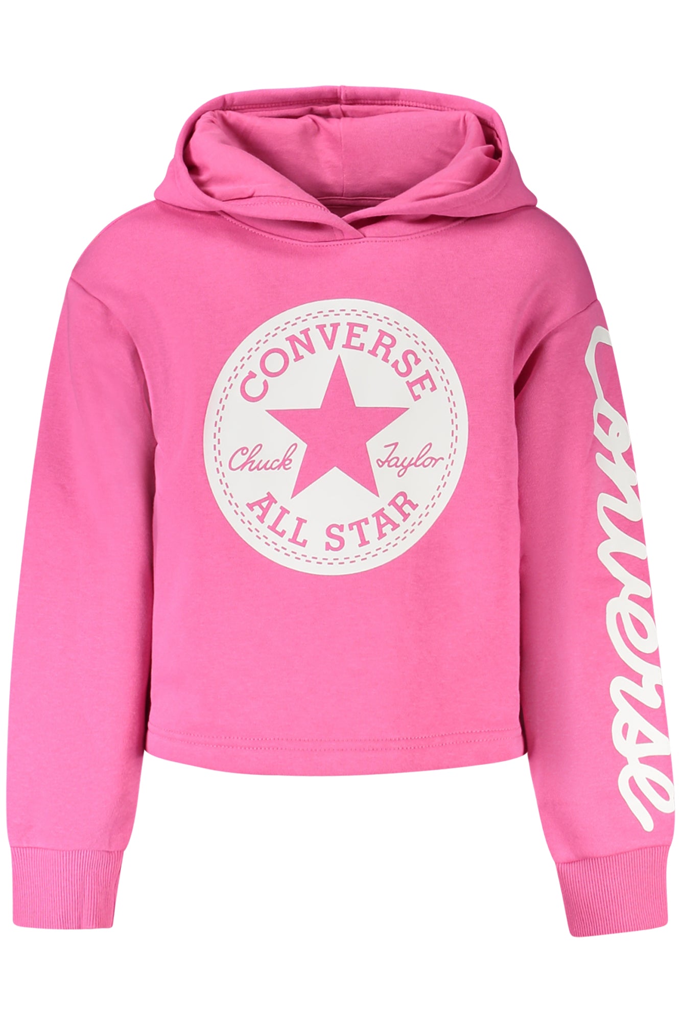 Sweat à capuche zippé rose Converse pour fille - CONVERSE