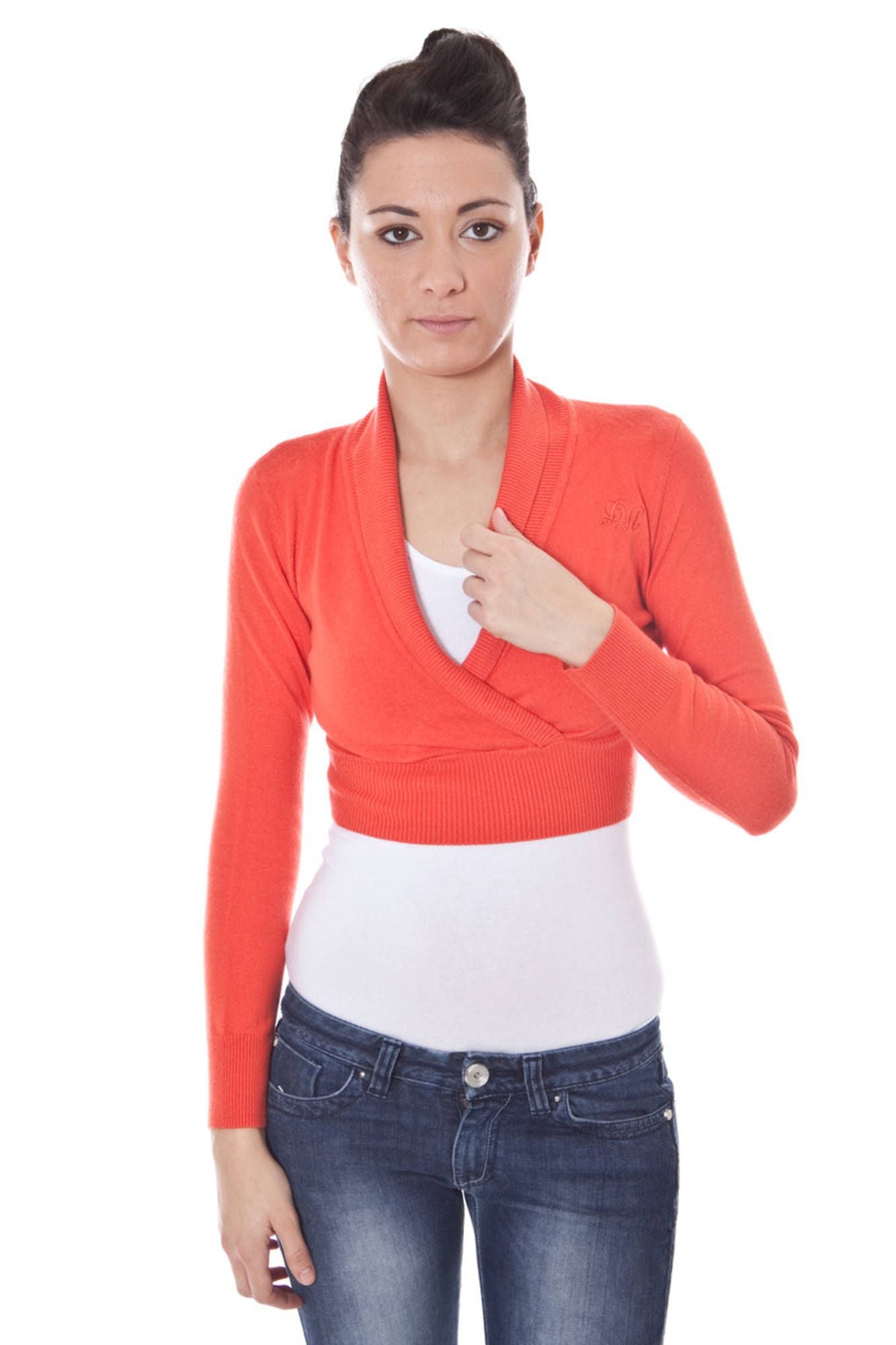 DATCH SHRUG MANCHES LONGUES FEMME ROUGE - DATCH