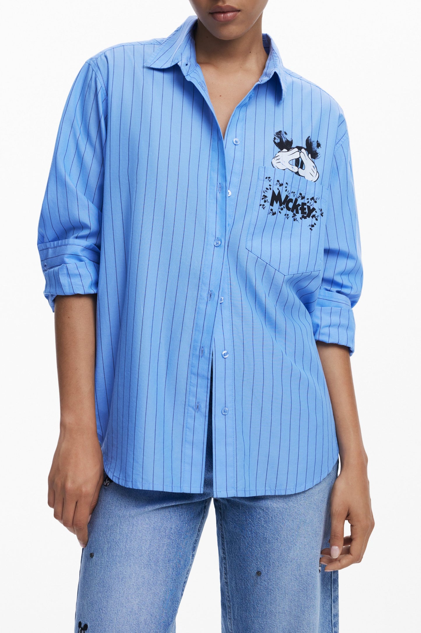 CHEMISE À MANCHES LONGUES FEMME DESIGUAL, BLEU - DESIGUAL