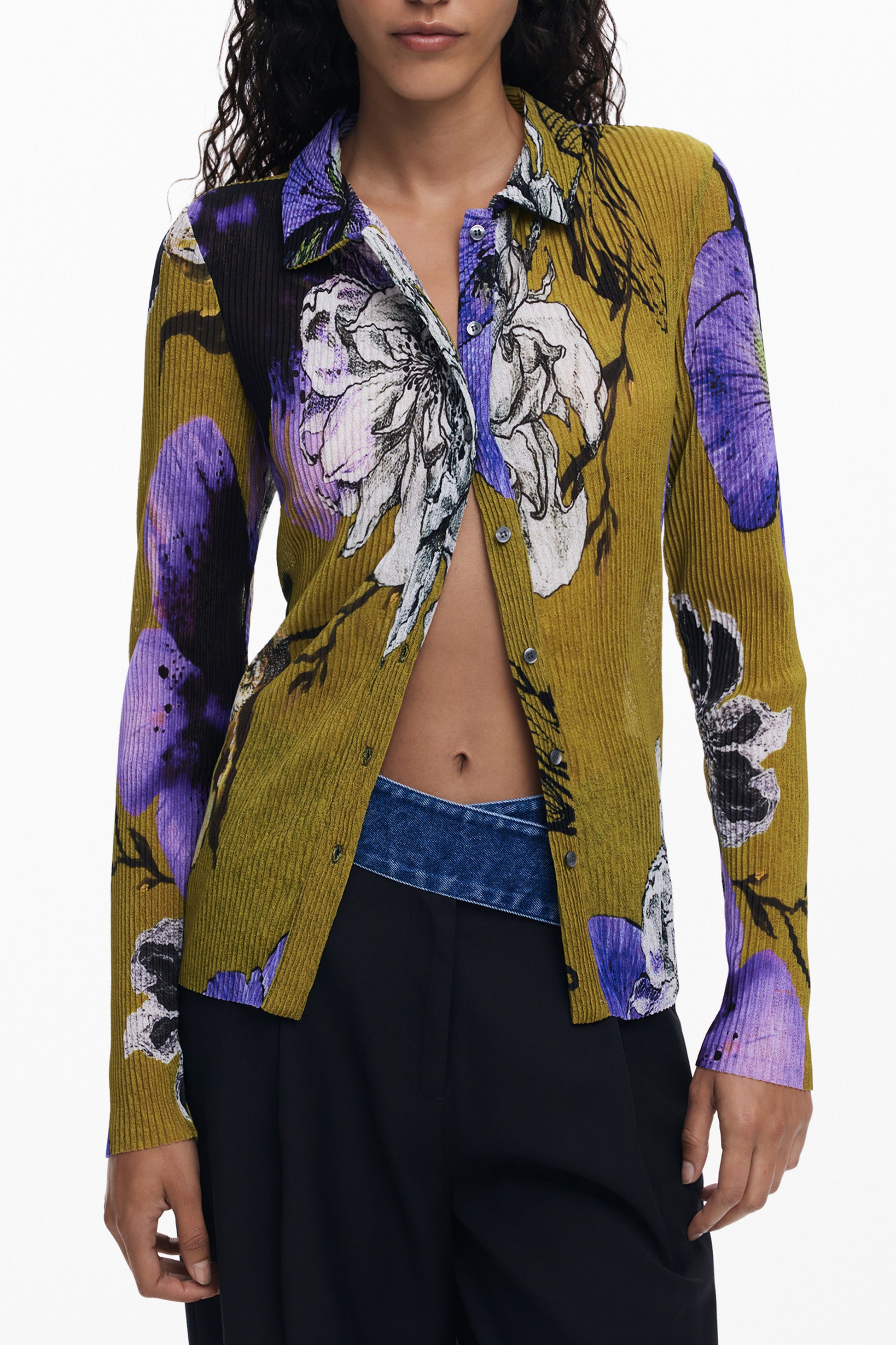 CHEMISE À MANCHES LONGUES POUR FEMME DESIGUAL, VERTE - DESIGUAL