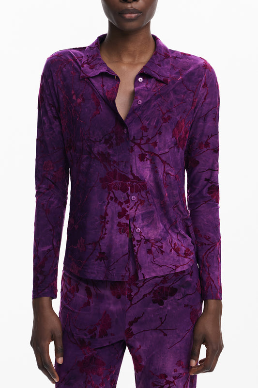 CHEMISE VIOLETTE À MANCHES LONGUES POUR FEMME DESIGUAL - DESIGUAL