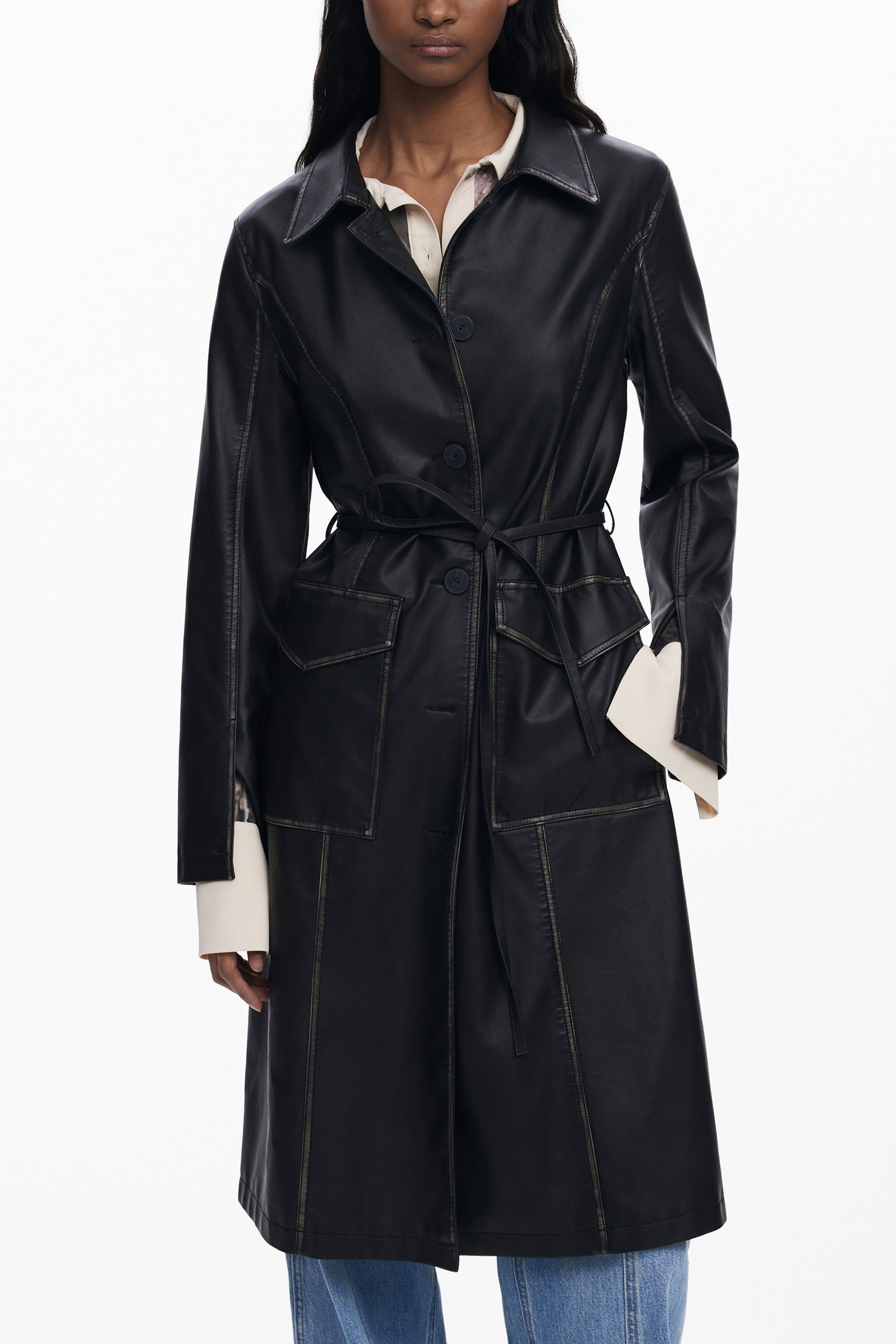 MANTEAU NOIR POUR FEMME DESIGUAL - DESIGUAL