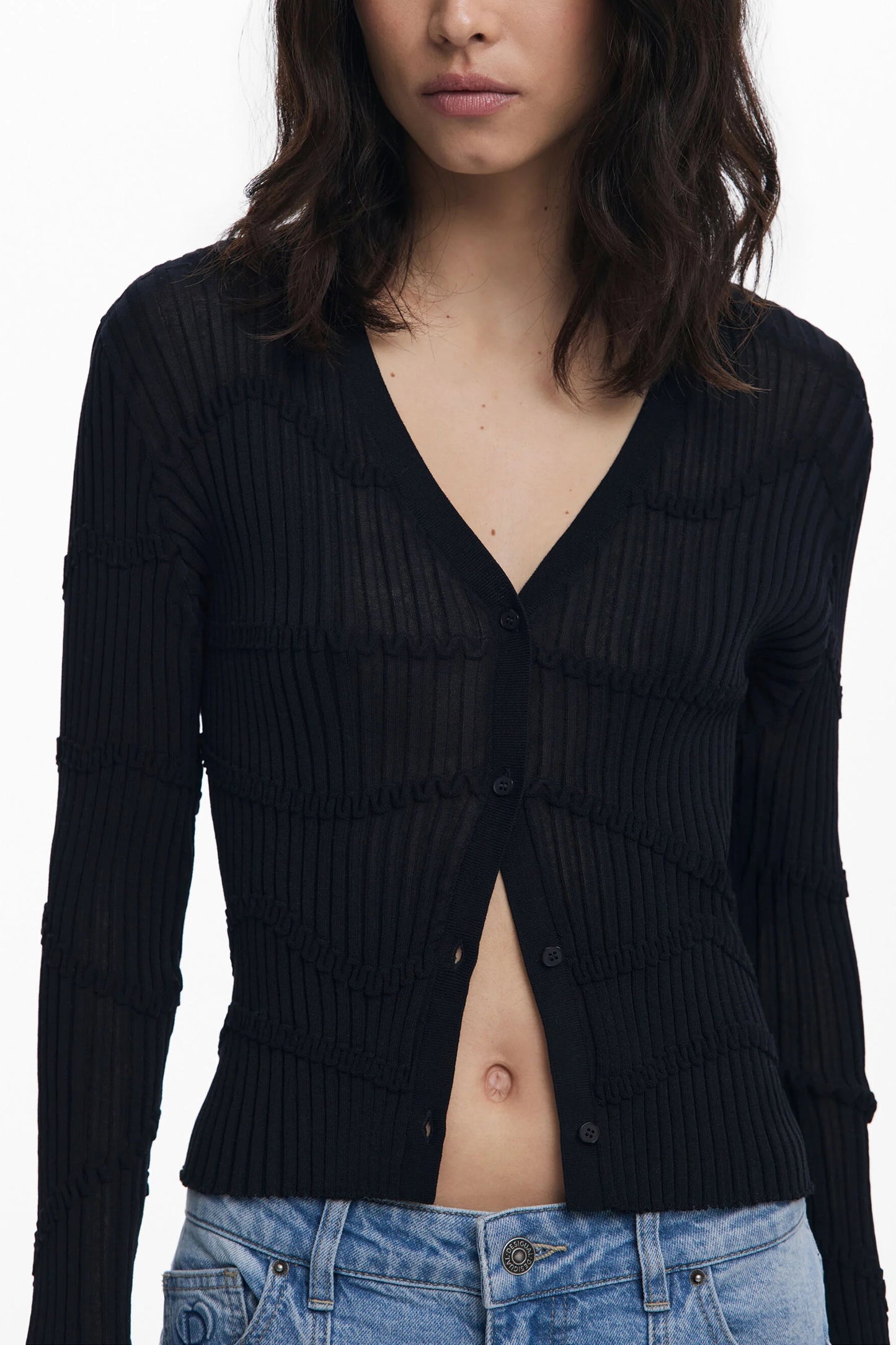 CARDIGAN NOIR POUR FEMME DESIGUAL - DESIGUAL