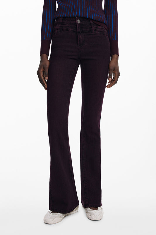 JEANS EN DENIM POUR FEMME DESIGUAL VIOLET - DESIGUAL
