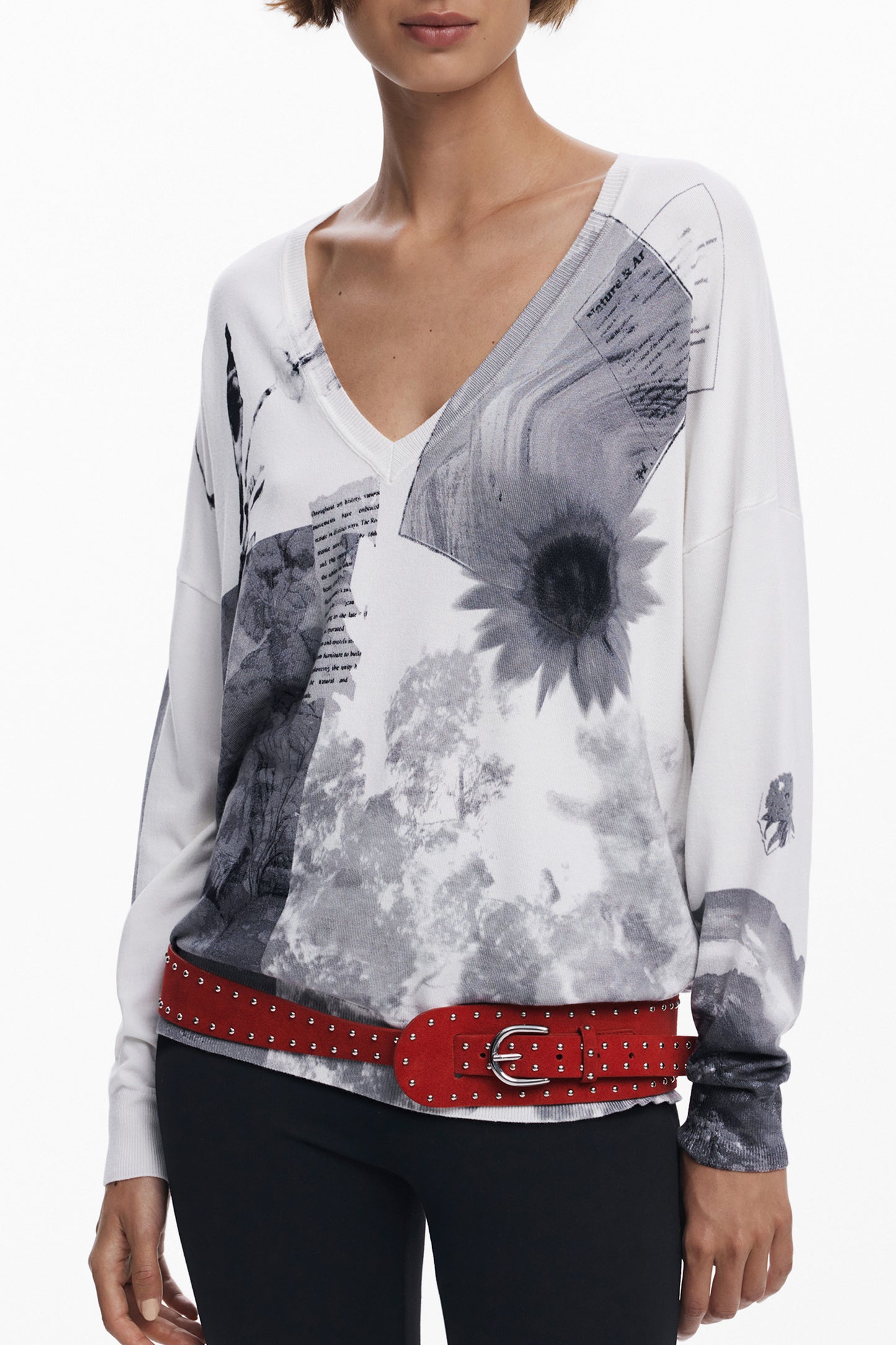 PULL BLANC POUR FEMME DESIGUAL - DESIGUAL
