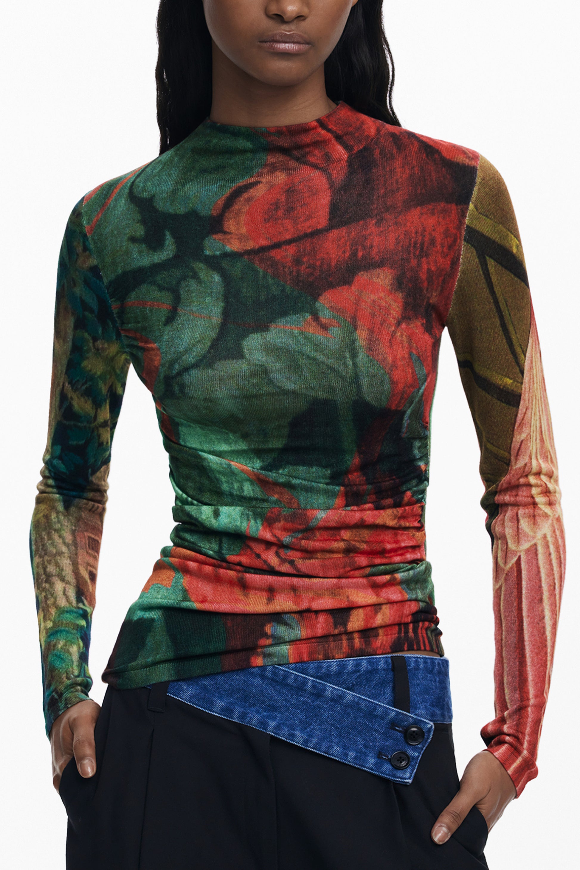 PULL VERT POUR FEMME DESIGUAL - DESIGUAL