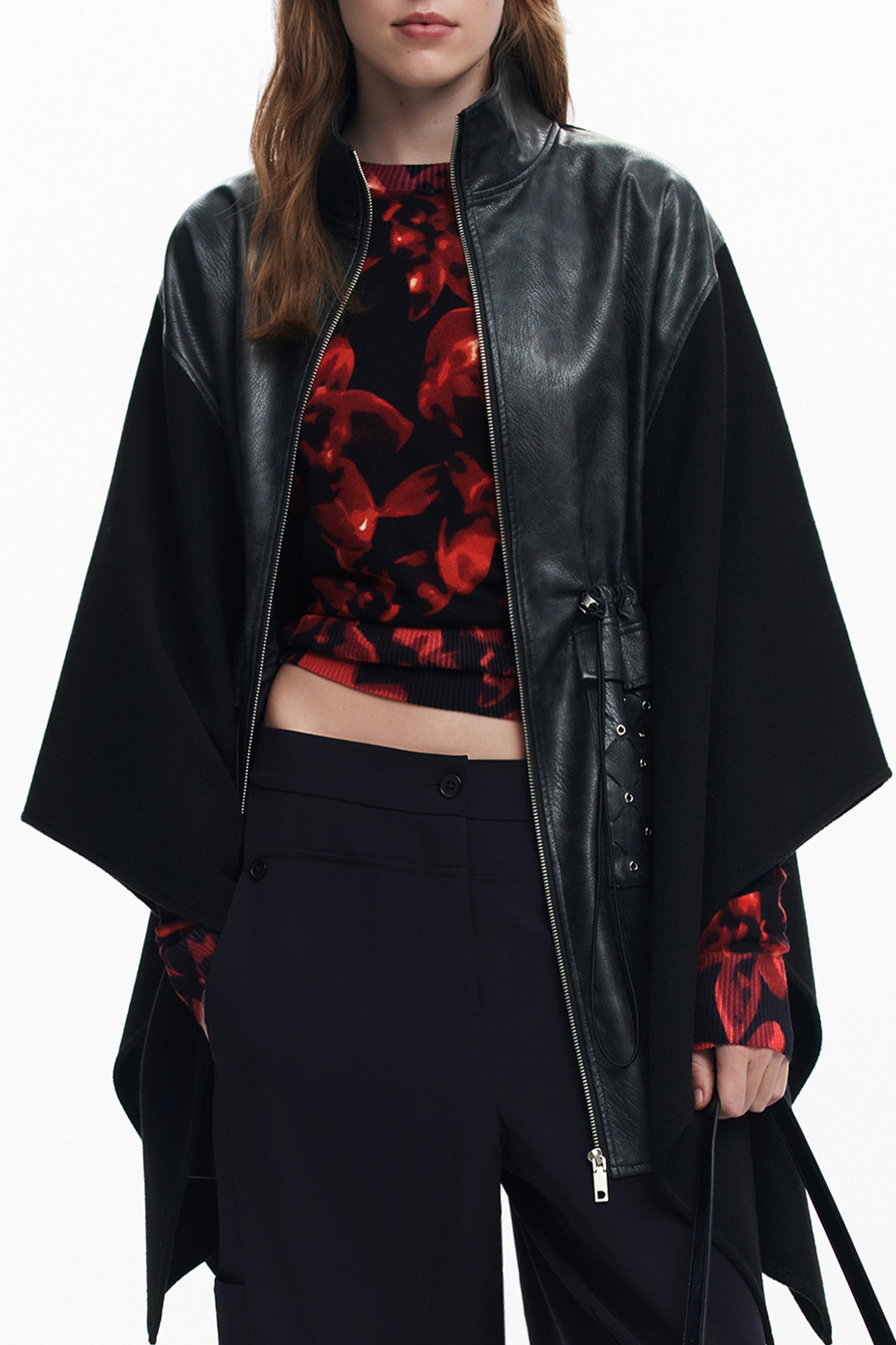 PONCHO NOIR POUR FEMME DESIGUAL - DESIGUAL