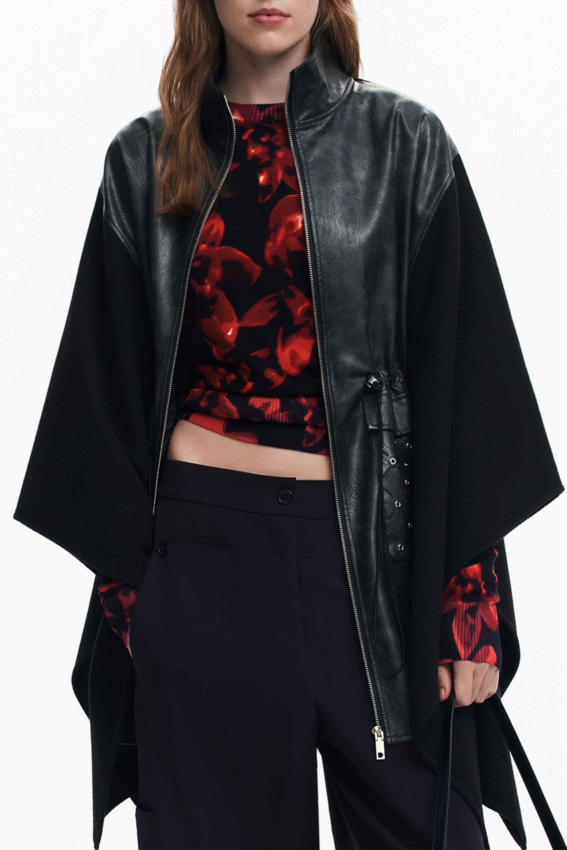 PONCHO NOIR POUR FEMME DESIGUAL - DESIGUAL