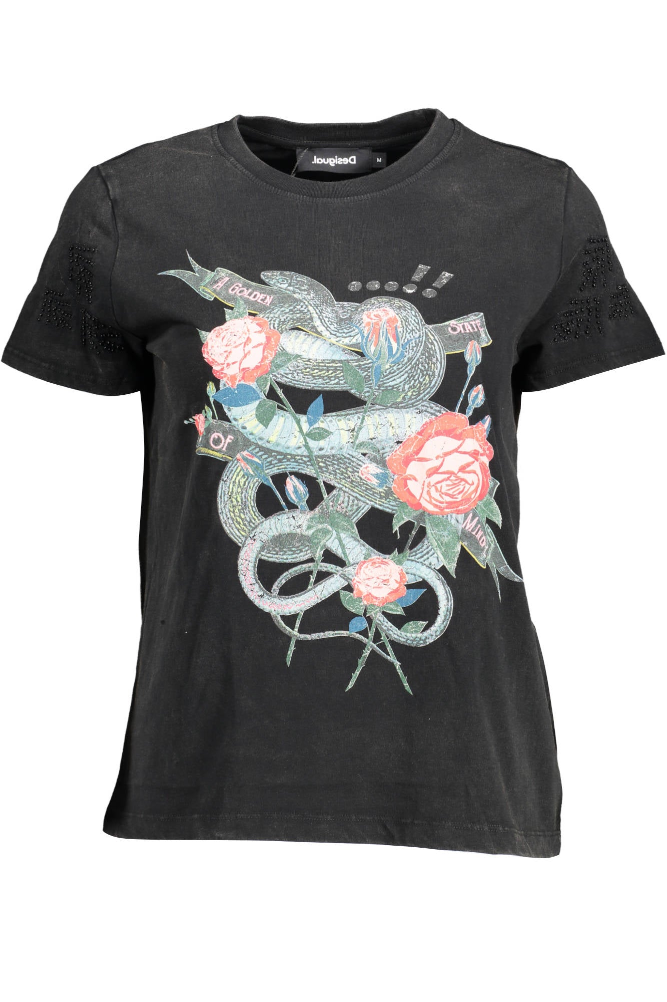 T-SHIRT À MANCHES COURTES DESIGUAL FEMME NOIR - DESIGUAL