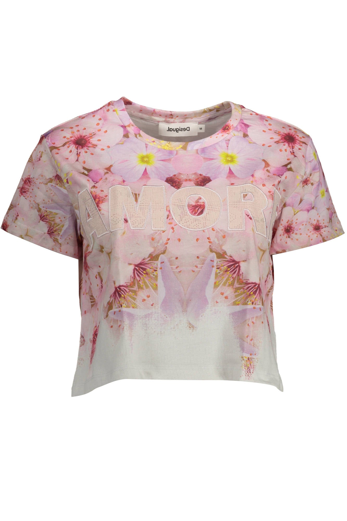 DESIGUAL T-SHIRT MANCHES COURTES FEMME ROSE - DESIGUAL