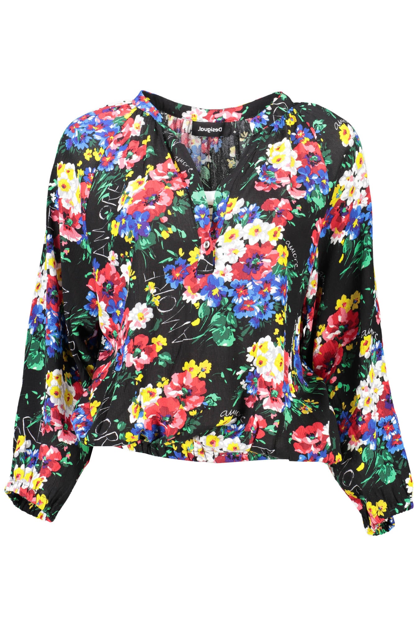 DESIGUAL T-SHIRT MANCHES LONGUES FEMME NOIR - DESIGUAL