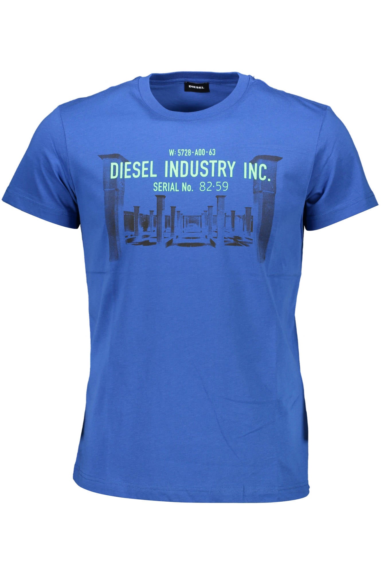DIESEL T-SHIRT MANCHES COURTES HOMME BLEU - DIESEL