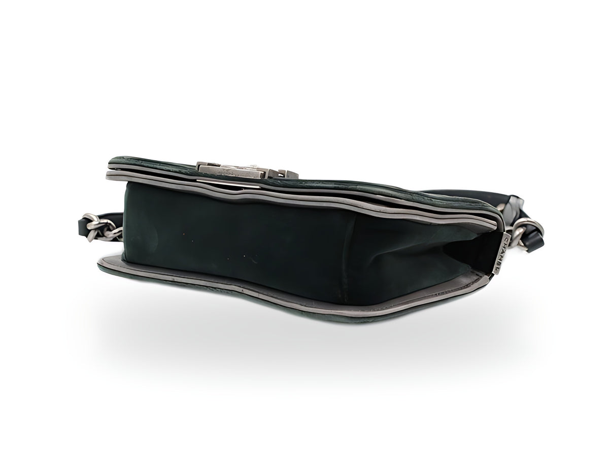 Chanel Boy velours vert sapin — vue 5