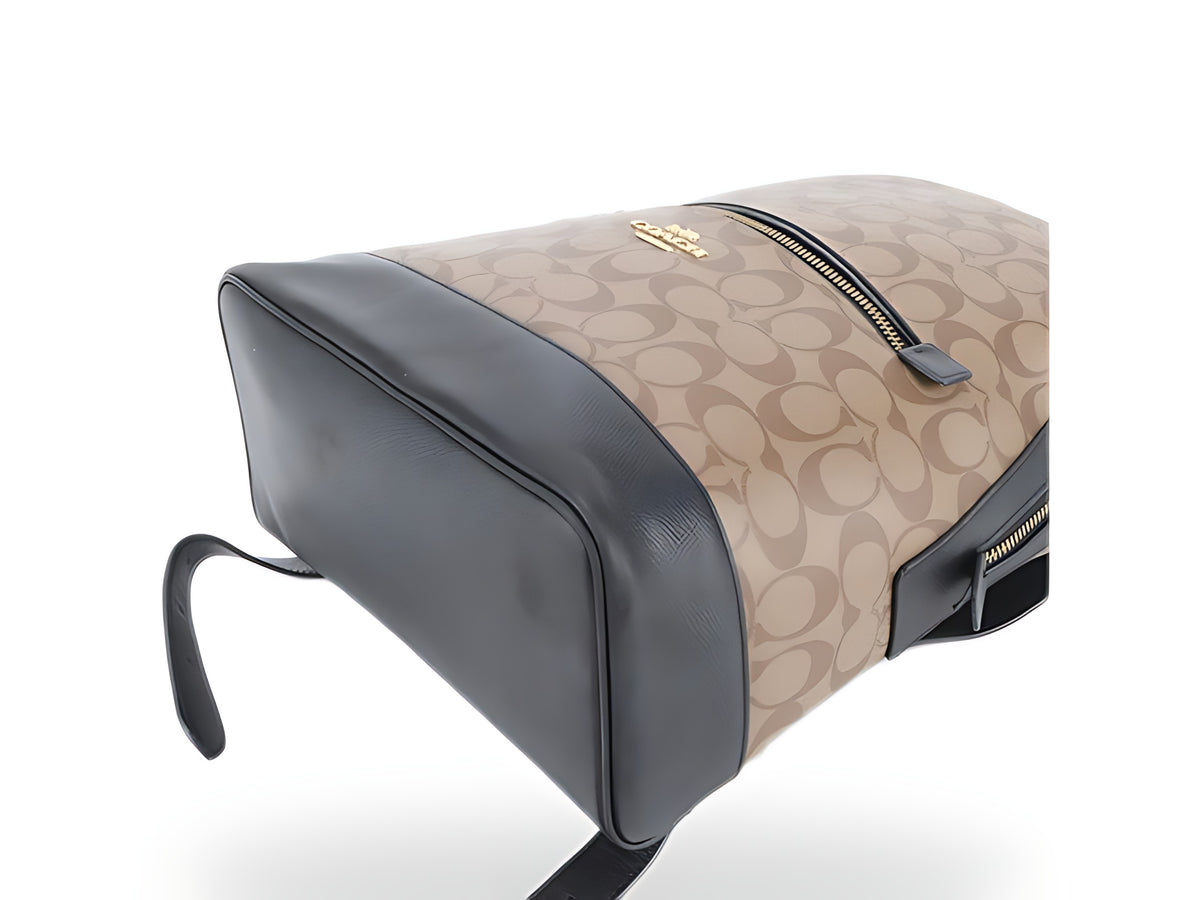 Coach Kenley Backpack khaki noir — vue 4