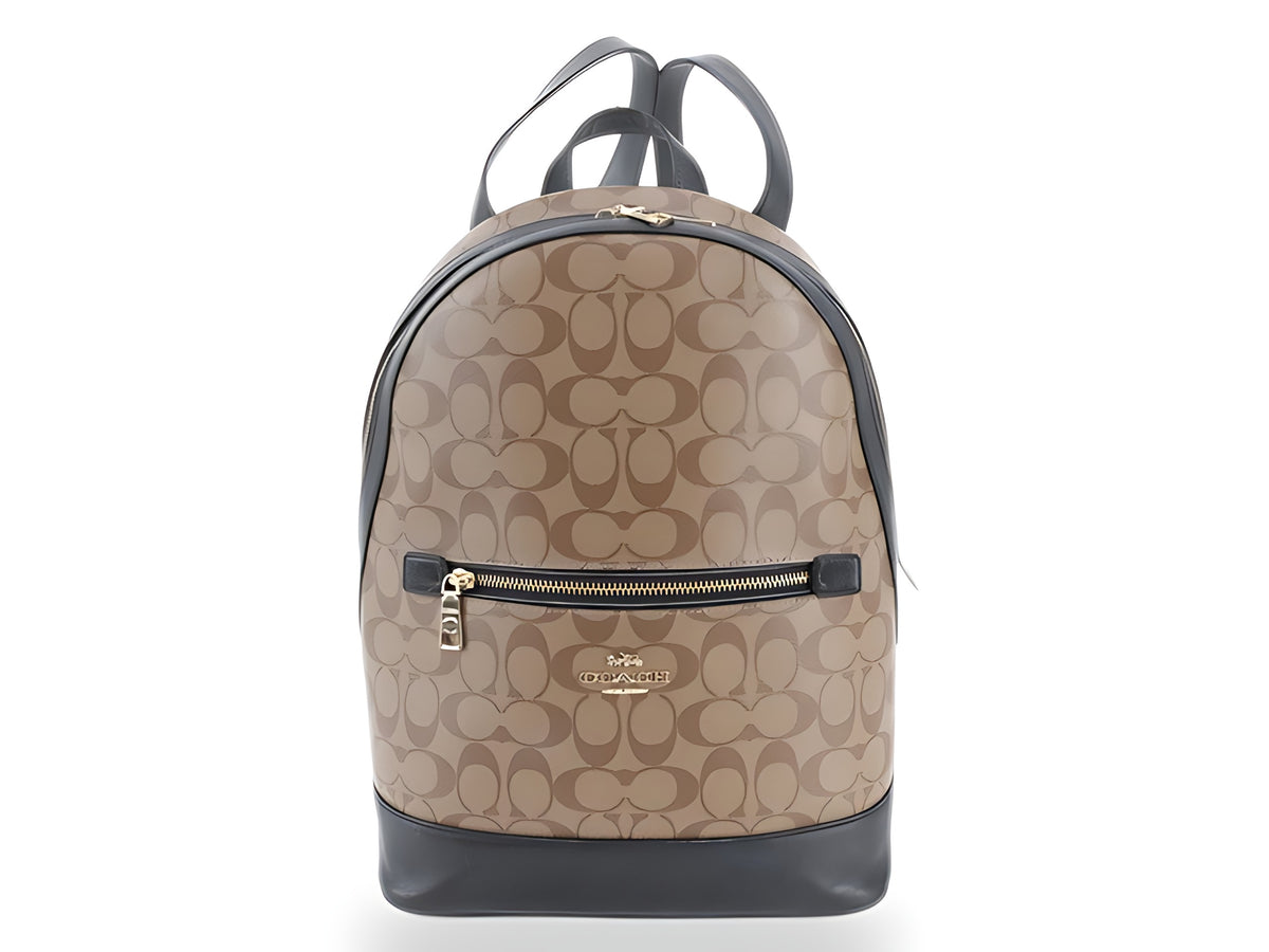 Coach Kenley Backpack khaki noir — vue 1