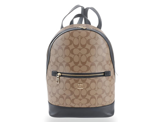 Coach Kenley Backpack khaki noir — vue 1