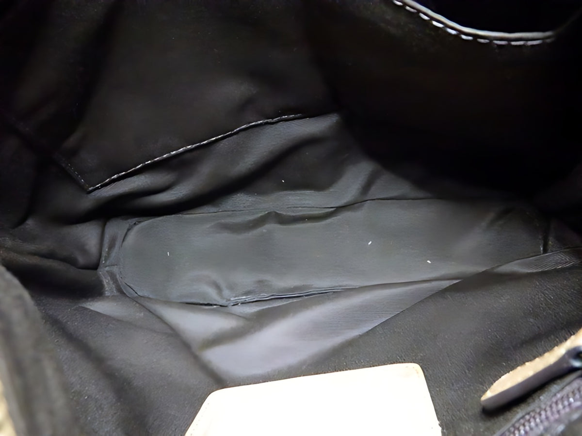Coach Legacy Signature Toile Khaki Cuir Camel Petit Sac Bandoulière – détail 05