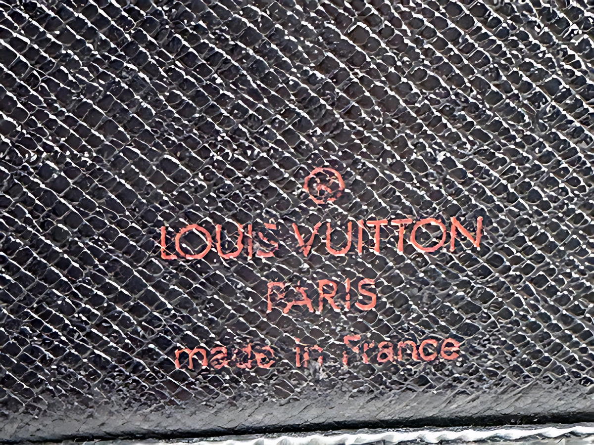 Louis Vuitton Portefeuille Viennois Cuir Épi Noir Fermoir Vintage 2000 – vue 07