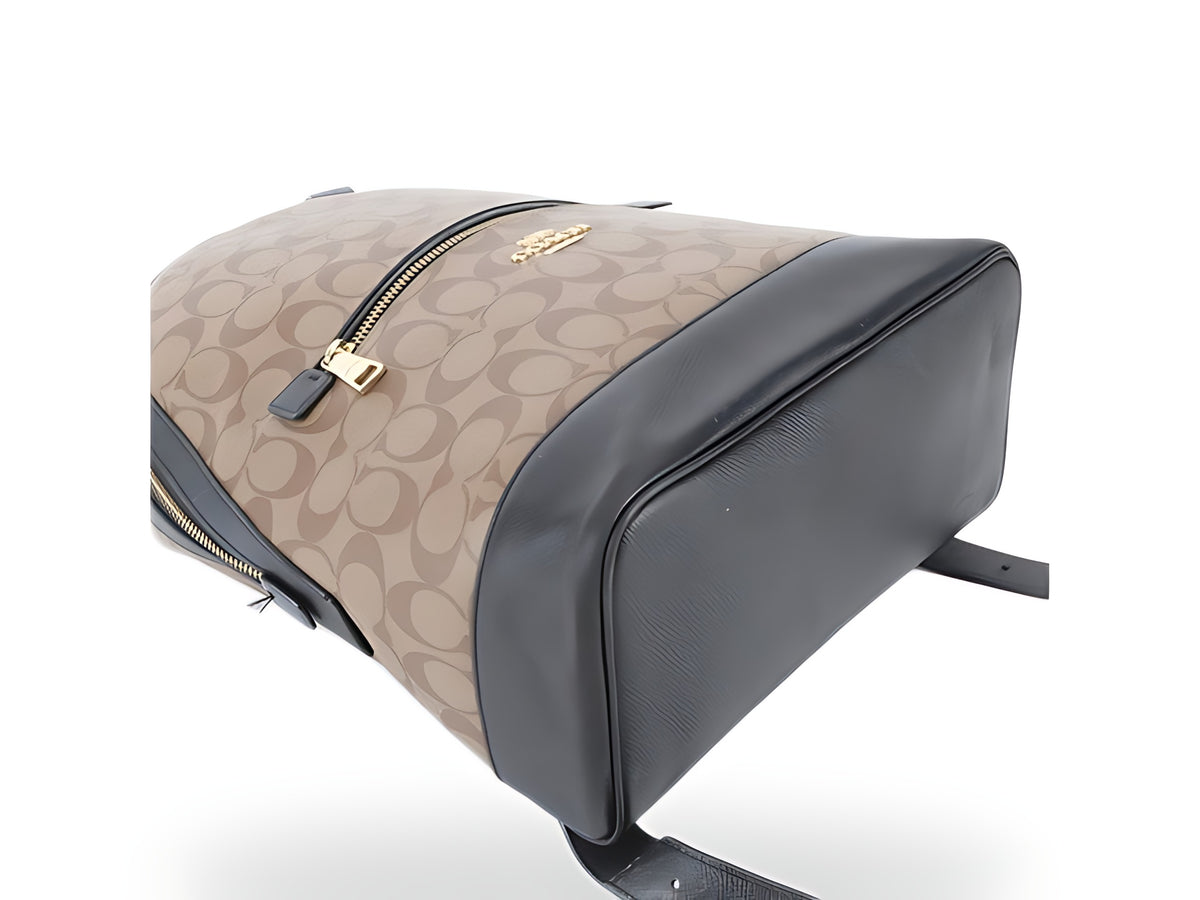 Coach Kenley Backpack khaki noir — vue 5