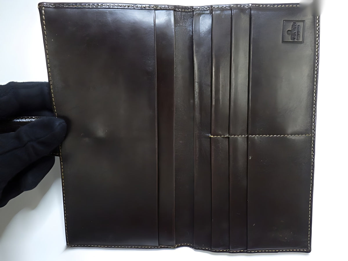 Fendi Zucca portefeuille long marron — détail 9