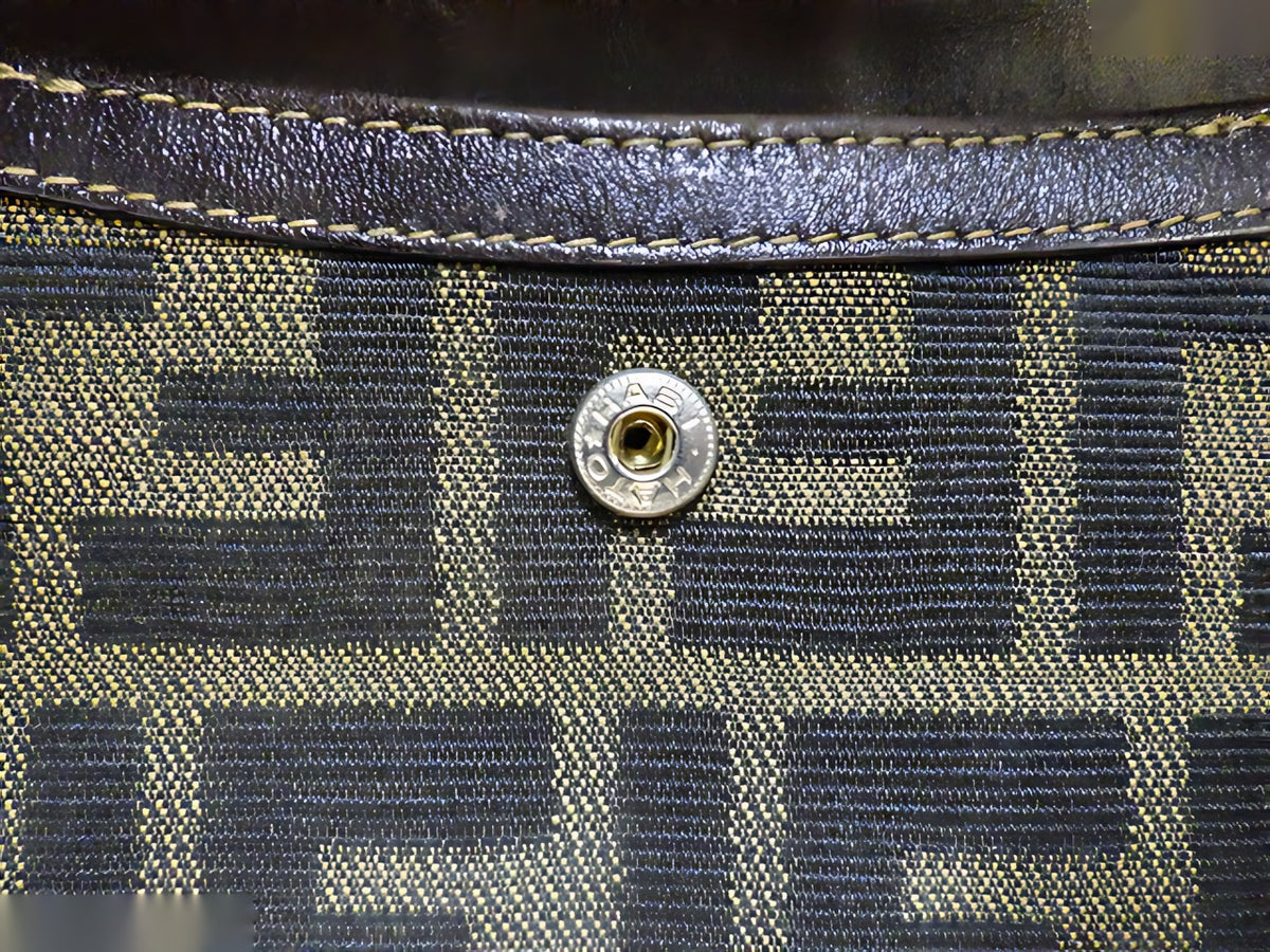 Fendi Zucca portefeuille long marron — détail 5
