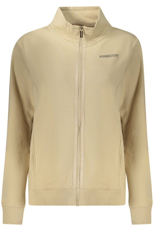 SWEAT-SHIRT FREDDY BEIGE À FERMETURE ÉCLAIR POUR FEMMES - FREDDY