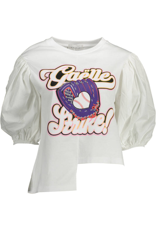 GAELLE PARIS T-SHIRT MANCHES 3/4 FEMME BLANC - GAELLE PARIS