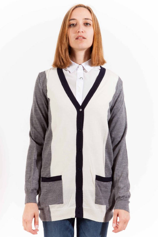 GANT CARDIGAN FEMME GRIS - GANT