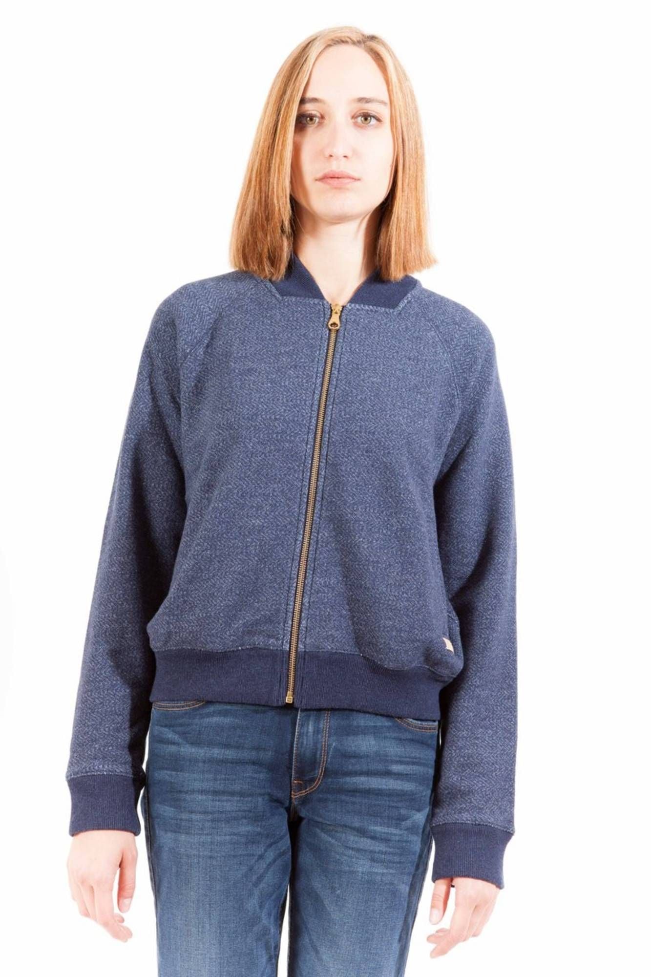 GANT SWEATSHIRT AVEC ZIP FEMME BLEU - GANT