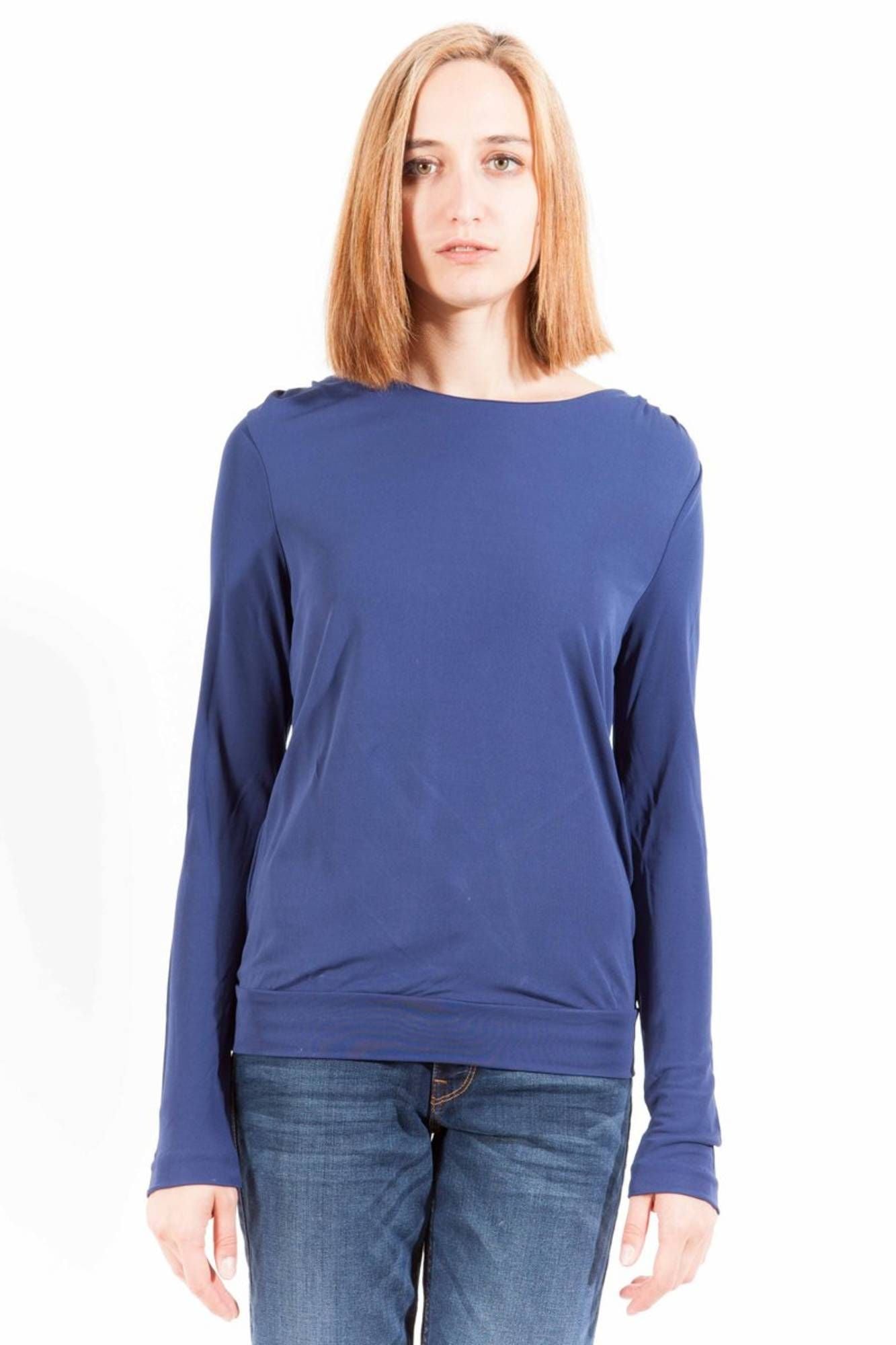 T-SHIRT MANCHES LONGUES GANT FEMME BLEU - GANT