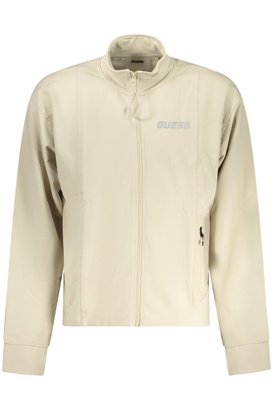 SWEAT-SHIRT ZIPPÉ POUR HOMMES GUESS JEANS BEIGE - GUESS JEANS