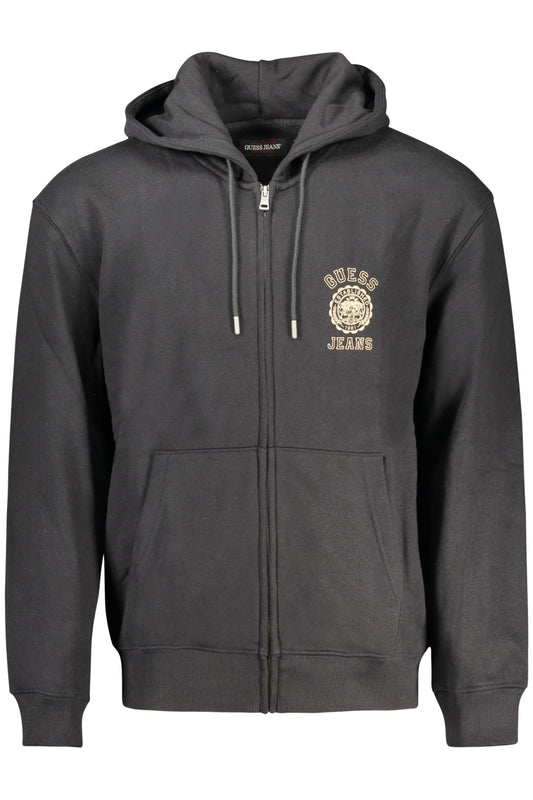 SWEAT-SHIRT ZIPPÉ POUR HOMMES GUESS JEANS NOIR - GUESS JEANS