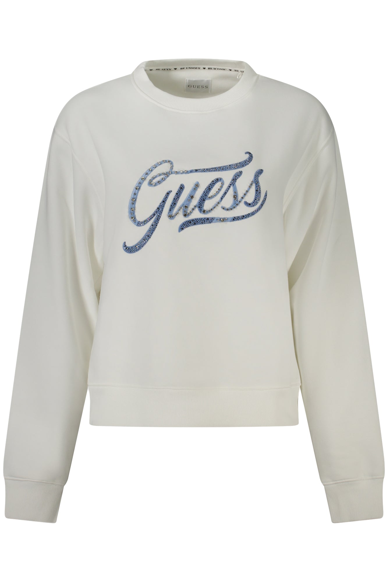 SWEAT-SHIRT GUESS JEANS SANS ZIP FEMME BLANC - GUESS JEANS