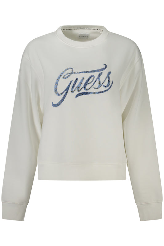 SWEAT-SHIRT GUESS JEANS SANS ZIP FEMME BLANC - GUESS JEANS