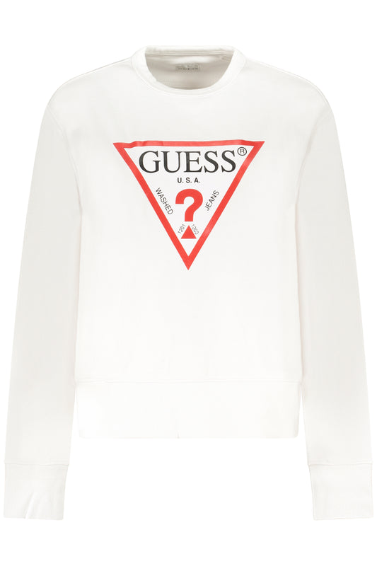 Sweat-shirt zippé blanc pour femme Guess Jeans - GUESS JEANS