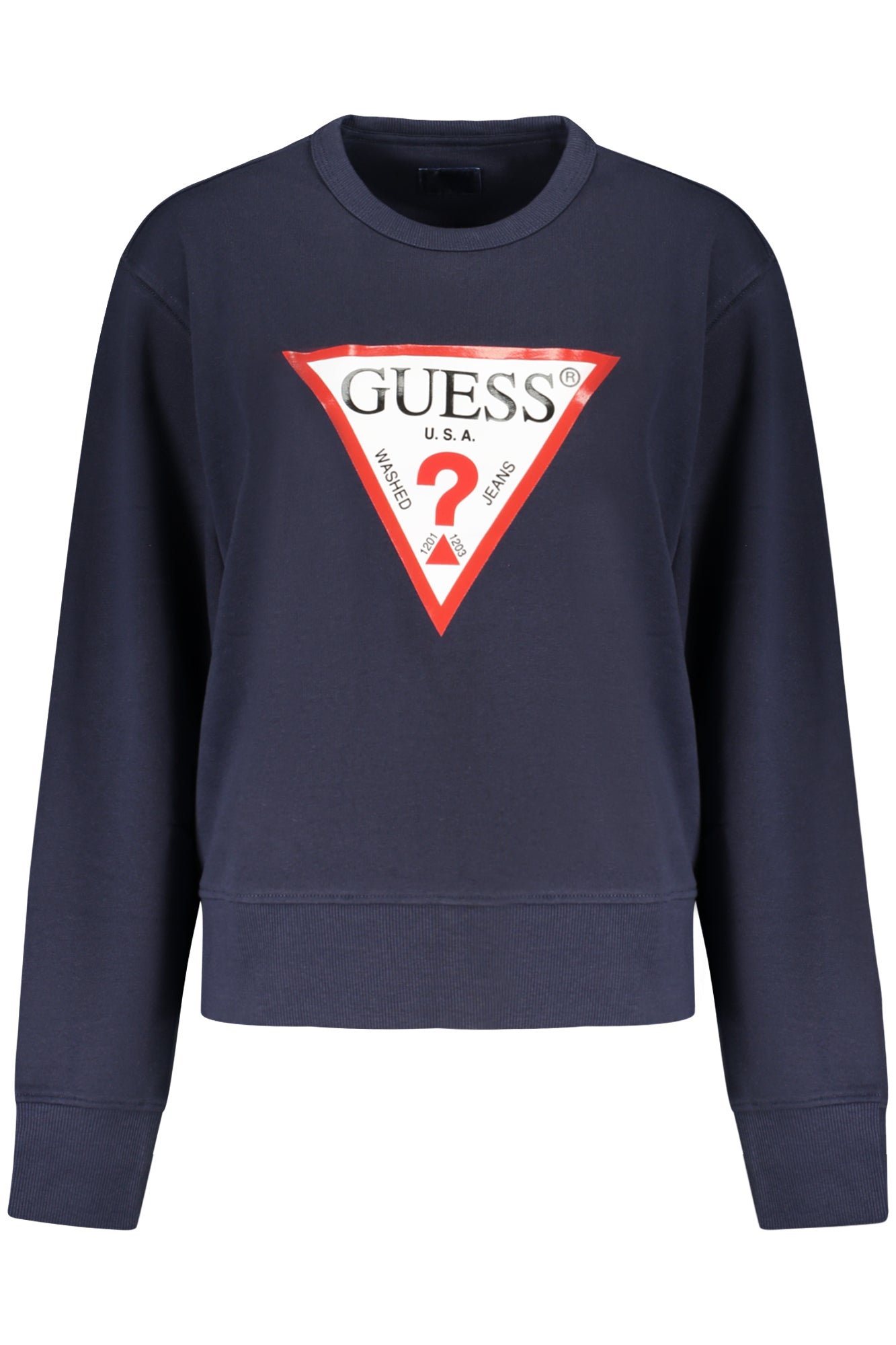 Sweat-shirt zippé bleu pour femme Guess Jeans - GUESS JEANS
