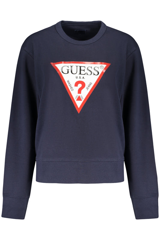 Sweat-shirt zippé bleu pour femme Guess Jeans - GUESS JEANS