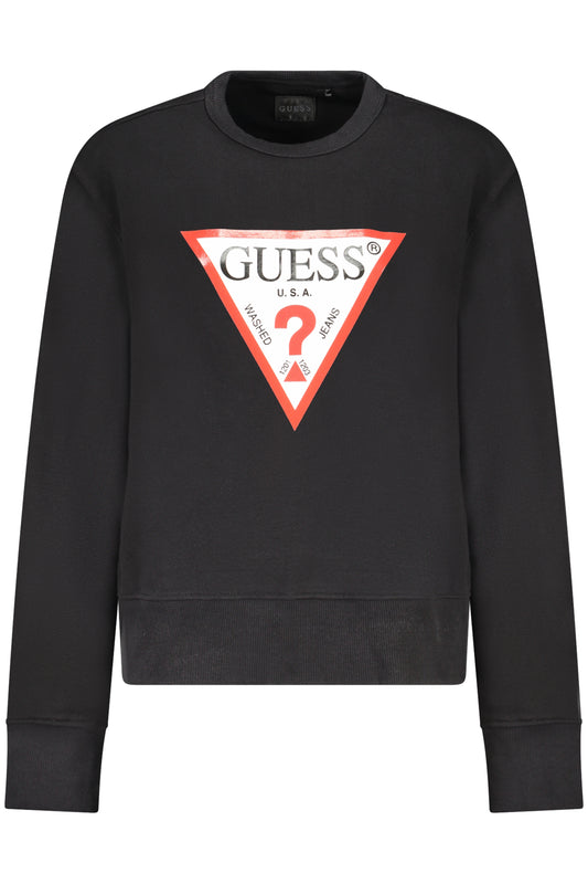 Sweat-shirt zippé noir pour femme Guess Jeans - GUESS JEANS