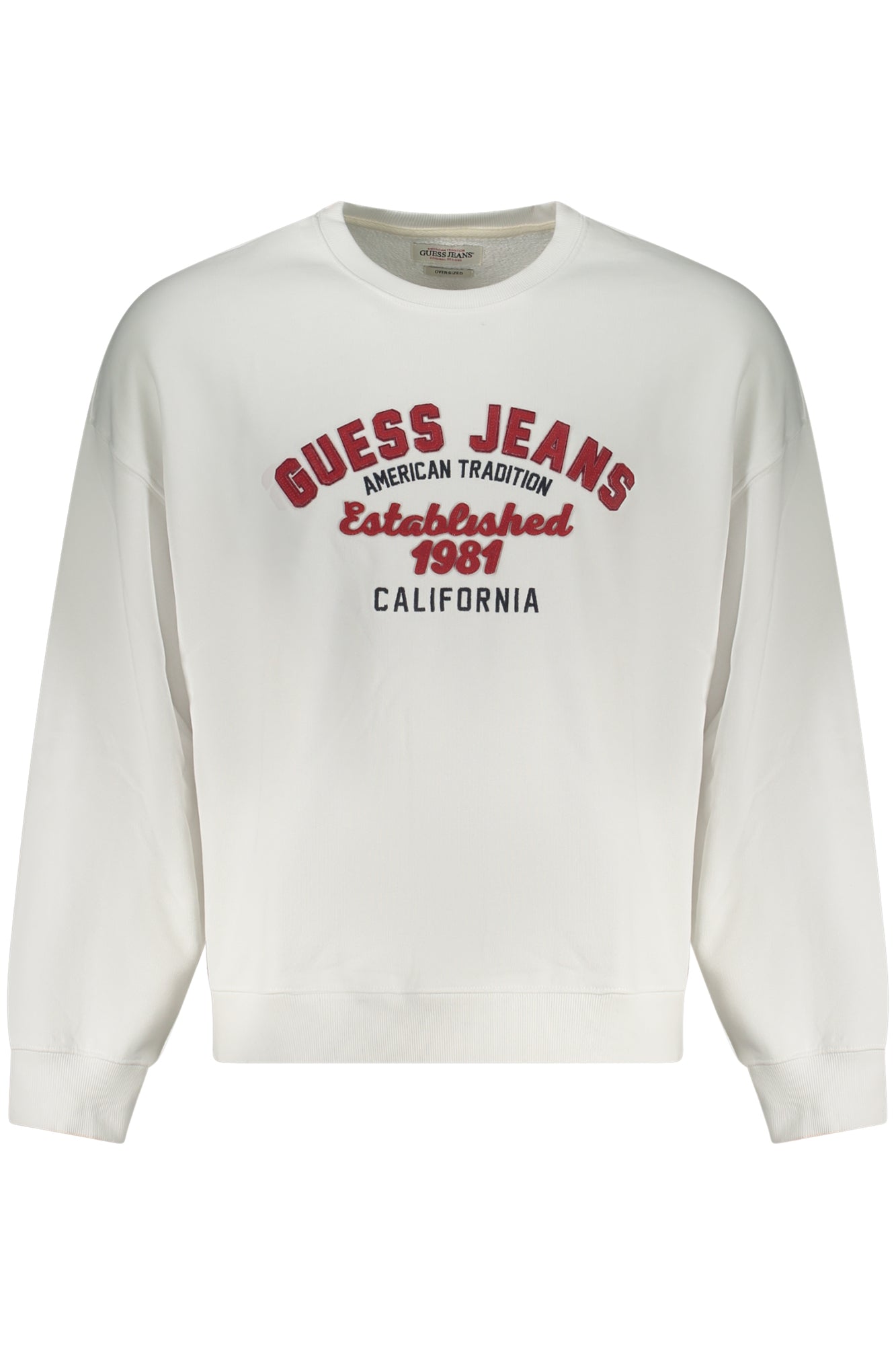 SWEAT-SHIRT GUESS JEANS SANS ZIP HOMME BLANC - GUESS JEANS