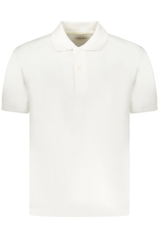 POLO GUESS JEANS MANCHES COURTES HOMME BLANC - GUESS JEANS